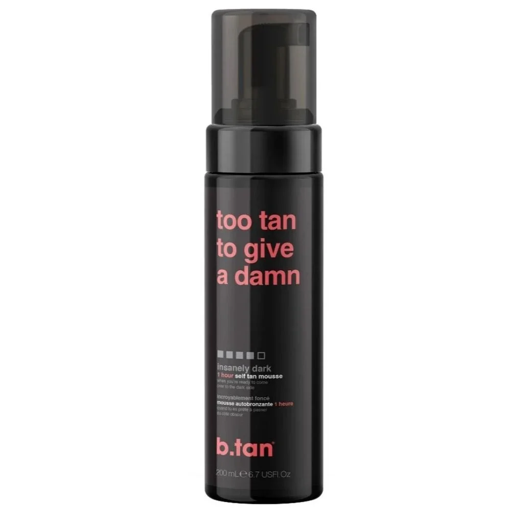 B.Tan Too Tan to Give a Damn Self Tan Mousse, 6.7 fl oz NEW